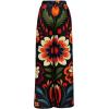 imageSOLY HUX Womens High Waisted Boho Floral Pants Summer Beach Vacation Loose Palazzo TrousersBlack Floral