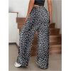imageSOLY HUX Womens Leopard Pants Wide Leg Cheetah Print Drawstring Baggy Sweatpants Y2K StreetwearGrey Leopard