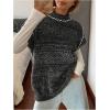 imageSOLY HUX Womens Mock Neck Sweater Vest Sleeveless Knit Loose Pullover Tank TopPure Grey