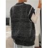 imageSOLY HUX Womens Mock Neck Sweater Vest Sleeveless Knit Loose Pullover Tank TopPure Grey