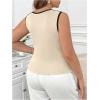 imageSOLY HUX Womens Plus Size Summer Tank Top Ribbed Knit Sweetheart Neck Slim Fitted Tops Sleeveless VestApricot Black
