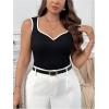 imageSOLY HUX Womens Plus Size Summer Tank Top Ribbed Knit Sweetheart Neck Slim Fitted Tops Sleeveless VestBlack and White