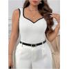 imageSOLY HUX Womens Plus Size Summer Tank Top Ribbed Knit Sweetheart Neck Slim Fitted Tops Sleeveless VestWhite Black
