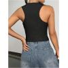 imageSOLY HUX Womens Suit Vest Casual V Neck Button Down Sleeveless Jacket Blazer Tank TopsSolid Black