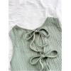 imageSOLY HUX Womens Tie Front Tank Tops Crew Neck Sleeveless Crop Shirts Summer Beach VestSolid Green