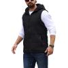 imageSOLY HUX Mens Zip Up Puffer Vest Sleeveless Hoodies Coat Warm Outerwear with PocketsPlain Black
