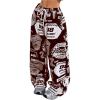 imageSOLY HUX Womens Graphic Baggy Pants Drawstring High Waisted Baggy Sweatpants with Pocket StreetwearCoffee Brown