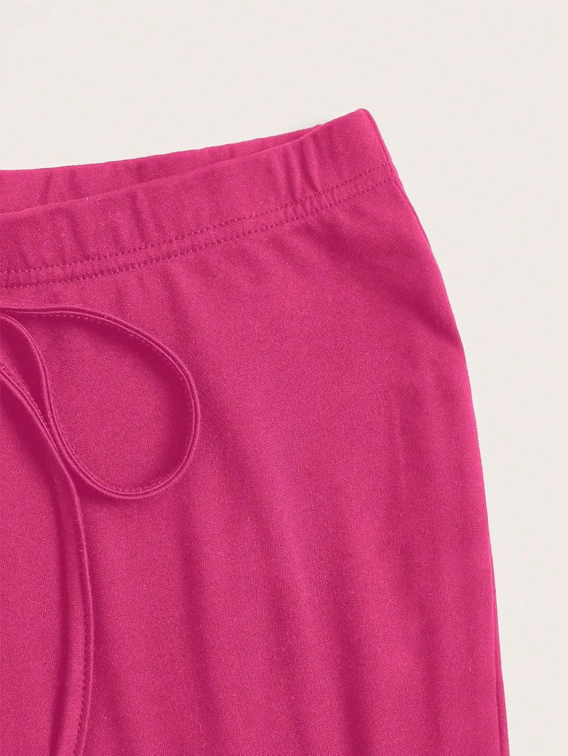 imageSOLY HUX Womens High Waist Flare Leggings Bell Bottom Sweatpants Casual Bootcut Yoga PantsPure Hot Pink