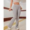 imageSOLY HUX Womens Flare Leggings Bell Bottom Sweatpants Casual Trendy Workout Yoga Pants StreetwearSolid Grey