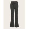 imageSOLY HUX Womens High Waist Flare Leggings Bell Bottom Sweatpants Casual Bootcut Yoga PantsPlain Light Grey
