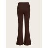 imageSOLY HUX Womens High Waist Flare Leggings Bell Bottom Sweatpants Casual Bootcut Yoga PantsPure Brown