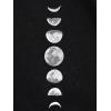 imageSOLY HUX Womens Moon Print Elastic High Waisted Sweatpants Joggers PantsGraphic Black