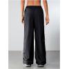 imageSOLY HUX Womens Parachute Pants Y2k Baggy Track Pants Bowknot Wide Leg Sweatpants Loose Casual StreetwearBlack and Pink