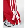 imageSOLY HUX Womens Y2k Wide Leg Baggy Pants Striped Side Bow Pants Elastic Waist Long Pants SweatpantsRed Striped