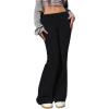 imageSOLY HUX Womens Flare Leggings Bell Bottom Sweatpants Casual Trendy Workout Yoga Pants StreetwearSolid Black
