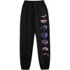 imageSOLY HUX Womens Moon Print Elastic High Waisted Sweatpants Joggers PantsBlack