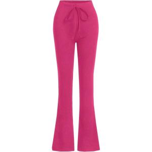 imageSOLY HUX Womens High Waist Flare Leggings Bell Bottom Sweatpants Casual Bootcut Yoga PantsPure Hot Pink