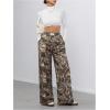 imageSOLY HUX Womens Camo Print Elastic Waist Baggy Pants Casual Wide Leg Trousers StreetwearArmy Green