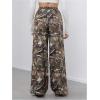 imageSOLY HUX Womens Camo Print Elastic Waist Baggy Pants Casual Wide Leg Trousers StreetwearArmy Green