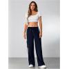 imageSOLY HUX Womens Cargo Sweatpants Wide Leg Baggy Parachute Pants Y2K High Waisted Track Pants StreetwearDeep Blue Striped