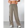 imageSOLY HUX Womens Cargo Sweatpants Wide Leg Baggy Parachute Pants Y2K High Waisted Track Pants StreetwearKhaki Striped