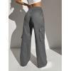 imageSOLY HUX Womens High Waisted Cargo Pants Jogger Y2K Pants Drawstring Elastic Sweatpants with PocketPure Grey