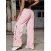 imageSOLY HUX Womens Parachute Pants Drawstring Waist Bow Tie Side Baggy Wide Leg Y2k SweatpantsPure Pink