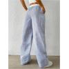 imageSOLY HUX Womens Striped Wide Leg Pants Drawstring High Waisted Baggy Casual Long PantsBlue Striped