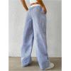 imageSOLY HUX Womens Striped Wide Leg Pants Drawstring High Waisted Baggy Casual Long PantsRoyal Blue Striped
