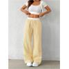 imageSOLY HUX Womens Striped Wide Leg Pants Drawstring High Waisted Baggy Casual Long PantsYellow Striped