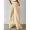 imageSOLY HUX Womens Striped Wide Leg Pants Drawstring High Waisted Baggy Casual Long PantsYellow Striped