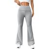 imageSOLY HUX Womens High Waisted Flared Leggings Bootcut Bell Bottom Yoga Pants Casual Long PantsPlain Grey