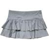 imageSOLY HUX Womens Summer High Waist A Line Mini Skirts Ruffle Layered Flowy Skater SkirtsSolid Grey