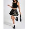 imageSOLY HUX Womens Camo Print Pleated Mini Skirt High Waist A Line Casual SkirtsGreen Camo