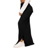 imageSOLY HUX Womens High Waisted Pocket Side Split Hem Bodycon Pencil Skirt Long Maxi SkirtsPlain Black