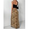 imageSOLY HUX Womens Leopard Maxi Skirt Y2k Low Rise Bow Cheetah Print Casual Long SkirtsYellow Leopard