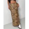 imageSOLY HUX Womens Leopard Maxi Skirt Y2k Low Rise Bow Cheetah Print Casual Long SkirtsYellow Leopard