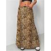 imageSOLY HUX Womens Leopard Maxi Skirt Y2k Low Rise Bow Cheetah Print Casual Long SkirtsYellow Leopard