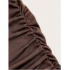 imageSOLY HUX Womens Maxi Bodycon Long Skirt High Waisted Ruffle Ruched Flowy Mermaid SkirtsSolid Brown