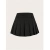 imageSOLY HUX Womens Pleated Skirt High Waisted A Line Buckle Belted Mini SkirtsPure Black
