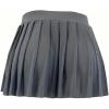 imageSOLY HUX Womens Pleated Skirt Y2k High Waisted A Line Skater Mini SkirtsPlain Dark Grey