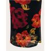 imageSOLY HUX Womens Plus Size Skirt Floral Print Mesh Ruched High Waisted Bodycon Long SkirtsBlack Floral