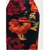 imageSOLY HUX Womens Plus Size Skirt Floral Print Mesh Ruched High Waisted Bodycon Long SkirtsBlack Floral