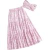 imageSOLY HUX Womens Summer 2 Piece Vacation Cruise Outfits Floral Print Tube Top and Maxi Skirt SetRed and White Floral