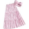 imageSOLY HUX Womens Summer 2 Piece Vacation Cruise Outfits Floral Print Tube Top and Maxi Skirt SetRed and White Floral