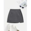 imageSOLY HUX Womens Summer High Waisted Bodycon Mini Skirts Side Slit Casual Going Out Skirt StreetwearPure Grey