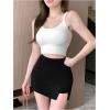 imageSOLY HUX Womens Summer Mini Skirts High Waisted Side Slit Going Out Bodycon SkirtPure Black