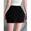imageSOLY HUX Womens Summer Mini Skirts High Waisted Side Slit Going Out Bodycon SkirtPure Black