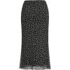 imageSOLY HUX Womens Summer Floral Print Mesh Midi Skirt Elastic High Waist Bodycon SkirtsBlack Ditsy Floral