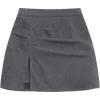 imageSOLY HUX Womens Summer High Waisted Bodycon Mini Skirts Side Slit Casual Going Out Skirt StreetwearPure Grey